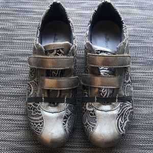 Black Gold Brocade Sneakers